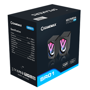 GameMax SR01 RGB PC Gaming Speakers — USB Powered